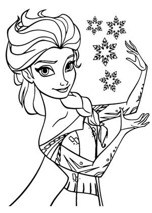 Раскраски Эльза Эльза раскраска 19