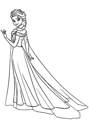 Раскраски Эльза Эльза раскраска 2