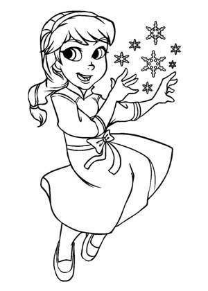 Раскраски Эльза Эльза раскраска 3