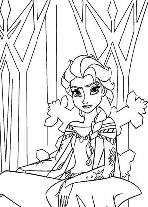 Раскраски Эльза Эльза раскраска 6