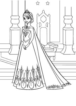 Раскраски Эльза Эльза раскраска 7