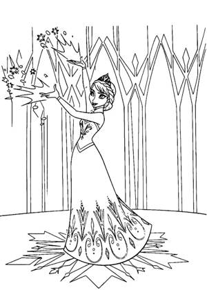 Раскраски Эльза Эльза раскраска 8