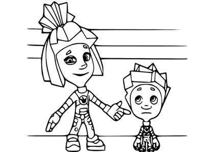 Раскраски Фиксики Фиксики раскраска 3