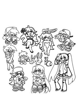 Friday Night Funkin — раскраска 16