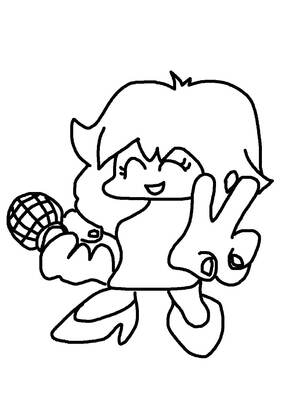 Friday Night Funkin — раскраска 17