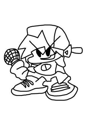 Friday Night Funkin — раскраска 18