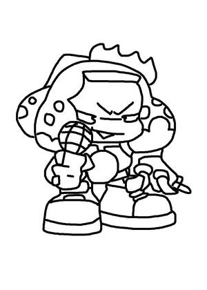 Friday Night Funkin — раскраска 19