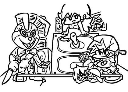 Friday Night Funkin — раскраска 25