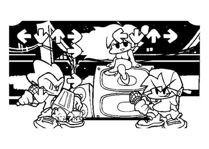 Friday Night Funkin — раскраска 26