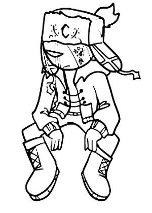 Friday Night Funkin — раскраска 4