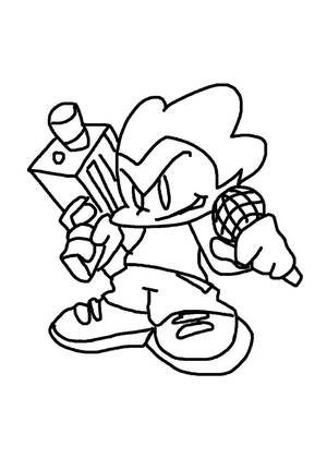 Friday Night Funkin — раскраска 5