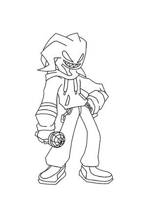 Friday Night Funkin — раскраска 8