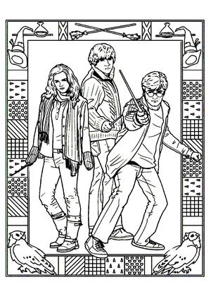 Раскраски Гарри Поттер Гарри Поттер — раскраска 1