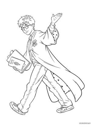 Раскраски Гарри Поттер Гарри Поттер — раскраска 2