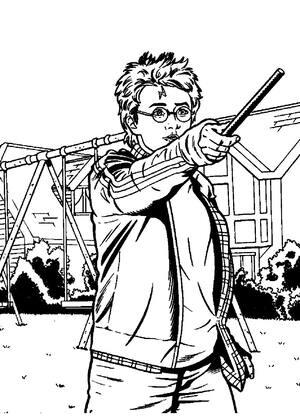 Раскраски Гарри Поттер Гарри Поттер — раскраска 22