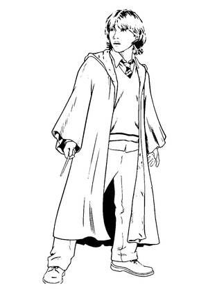 Раскраски Гарри Поттер Гарри Поттер — раскраска 27