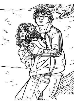 Раскраски Гарри Поттер Гарри Поттер — раскраска 5