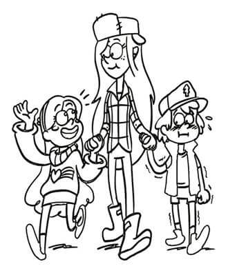 Раскраски Гравити Фолз Гравити Фолз