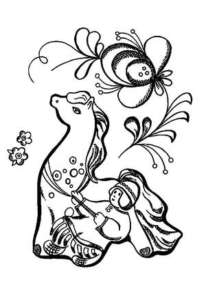 Раскраски Гжель Гжель – раскраска 18