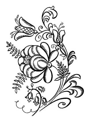 Раскраски Гжель Гжель – раскраска 23