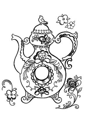 Раскраски Гжель Гжель – раскраска 27