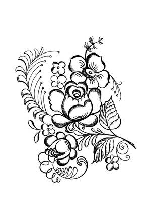 Раскраски Гжель Гжель – раскраска 4