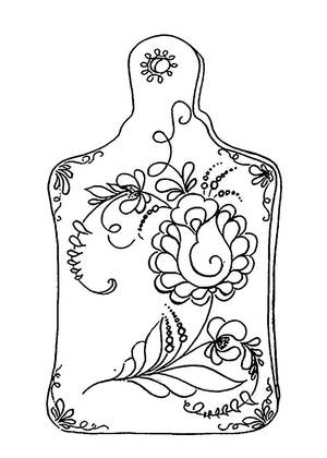 Раскраски Гжель Гжель – раскраска 8