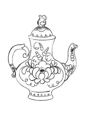 Раскраски Гжель Гжель – раскраска 9