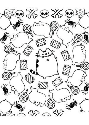 Хэллоуин — раскраска 22