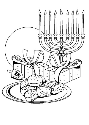 Раскраски Ханука Ханука — раскраска 16
