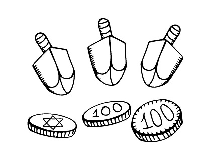 Раскраски Ханука Ханука — раскраска 22