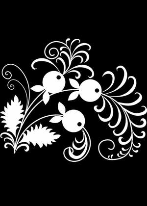 Хохлома – раскраска 12