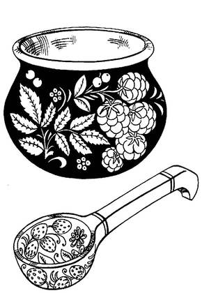 Хохлома – раскраска 21