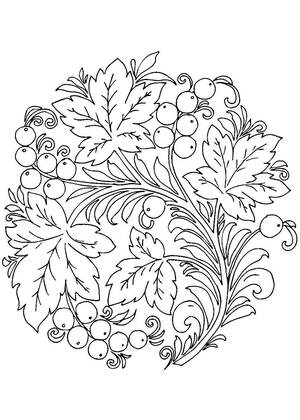 Хохлома – раскраска 29