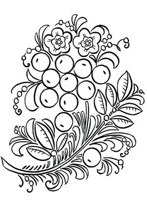 Хохлома – раскраска 34