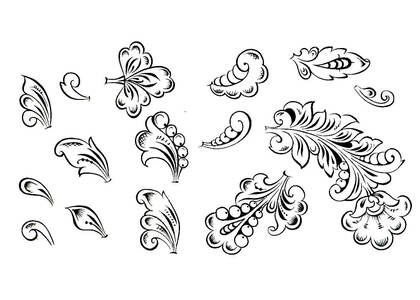 Хохлома – раскраска 38