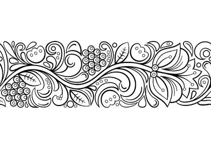 Хохлома – раскраска 48