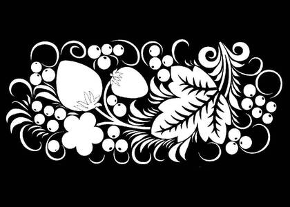 Хохлома – раскраска 49