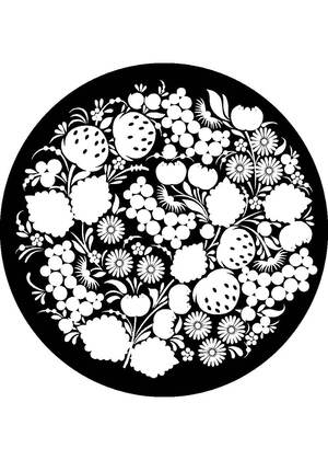 Хохлома – раскраска 5