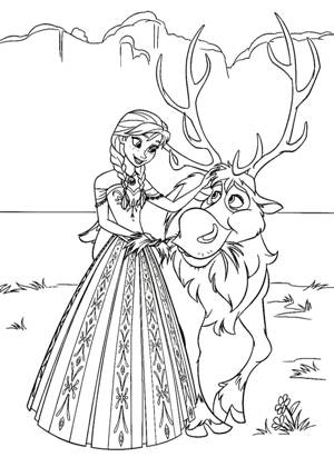 Раскраски Холодное сердце Холодное сердце раскраска 17