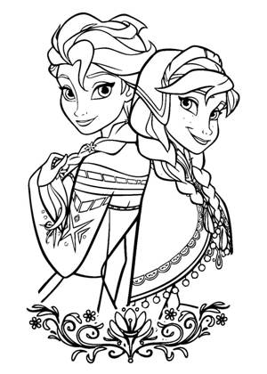 Раскраски Холодное сердце Холодное сердце раскраска 21