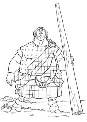 Раскраски Храбрая сердцем Храбрая сердцем раскраска 10