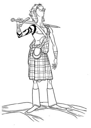 Раскраски Храбрая сердцем Храбрая сердцем раскраска 11