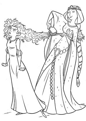 Раскраски Храбрая сердцем Храбрая сердцем раскраска 12