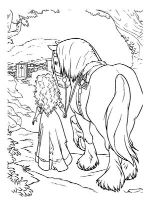 Раскраски Храбрая сердцем Храбрая сердцем раскраска 14