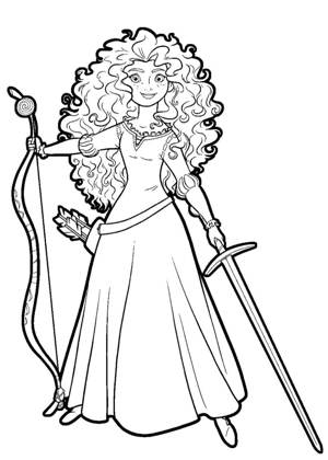 Раскраски Храбрая сердцем Храбрая сердцем раскраска 16