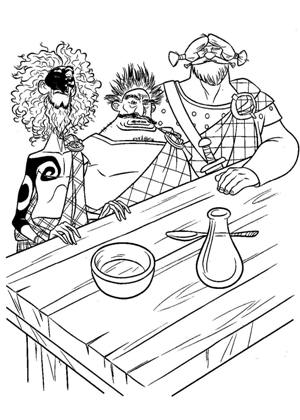 Раскраски Храбрая сердцем Храбрая сердцем раскраска 8