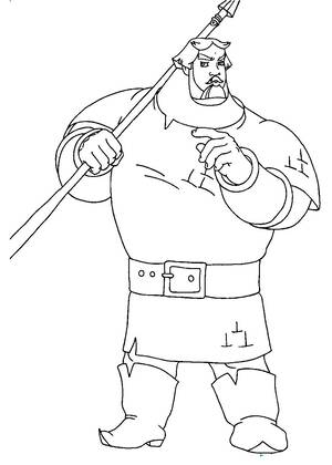 Раскраски Илья Муромец Илья Муромец — раскраска 1