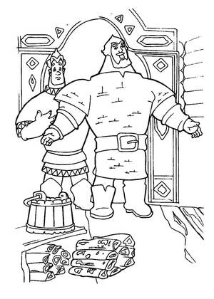 Раскраски Илья Муромец Илья Муромец — раскраска 12