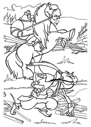 Раскраски Илья Муромец Илья Муромец — раскраска 3